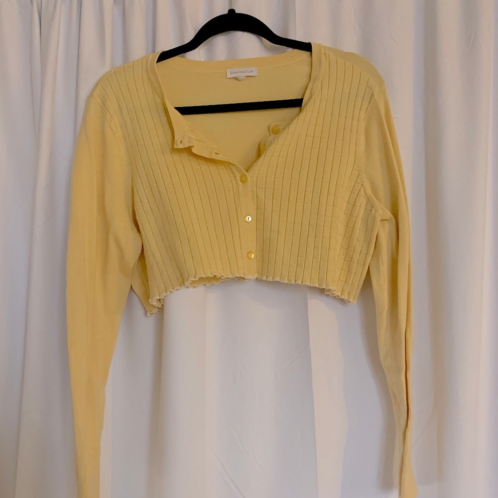 Yellow crop top